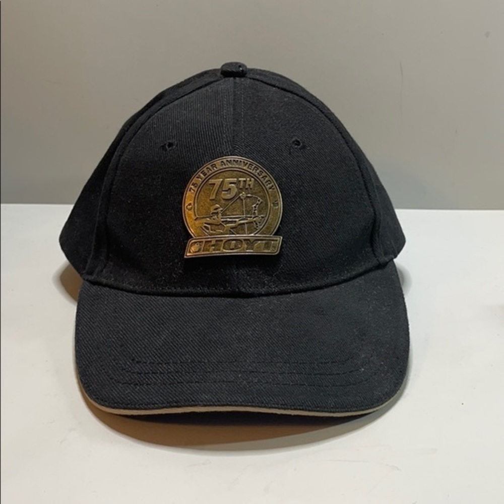 Hoyt Archery 75th Anniversary emblem black hat